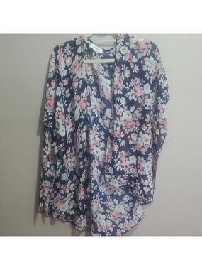 Chelsea Floral Chiffon Kimono Coverup One Size